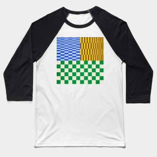 Retro Checkerboard Collage 02 Baseball T-Shirt